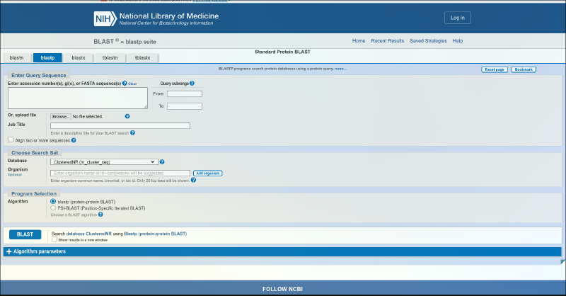 NCBI Blast website unning on GNU/Linux